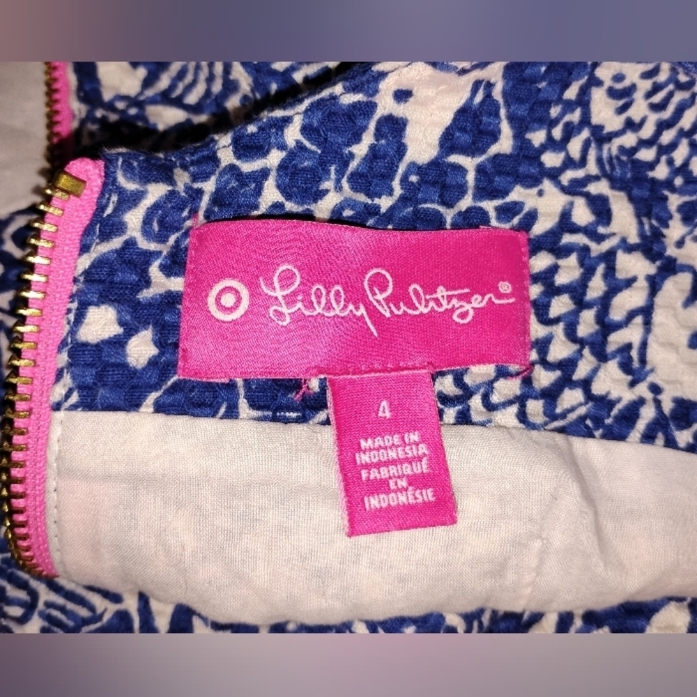 LILLY PULITZER BLUE FISH DRESS - Picture 3 of 10